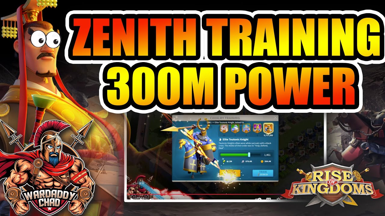 Zenith Stream: Training To 300M Power - Rise of Kingdoms