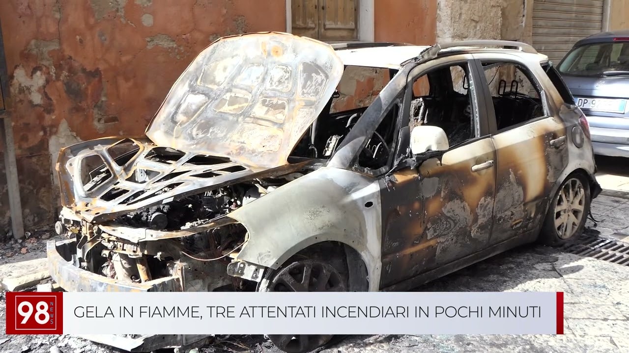 GELA IN FIAMME, TRE ATTENTATI INCENDIARI IN POCHI MINUTI