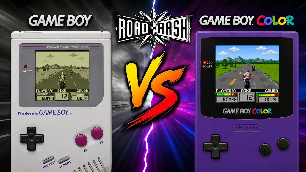 Road Rash GB vs GBC | Side by Side