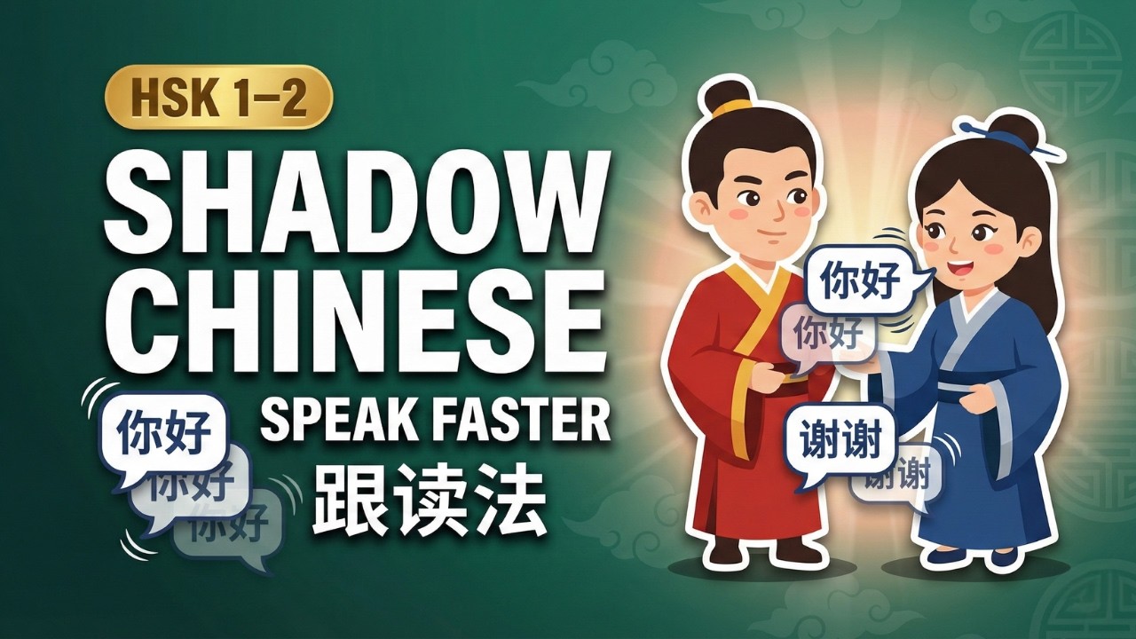 [HSK 1–2] Shadowing Technique: Speak Chinese Like a Native Faster
