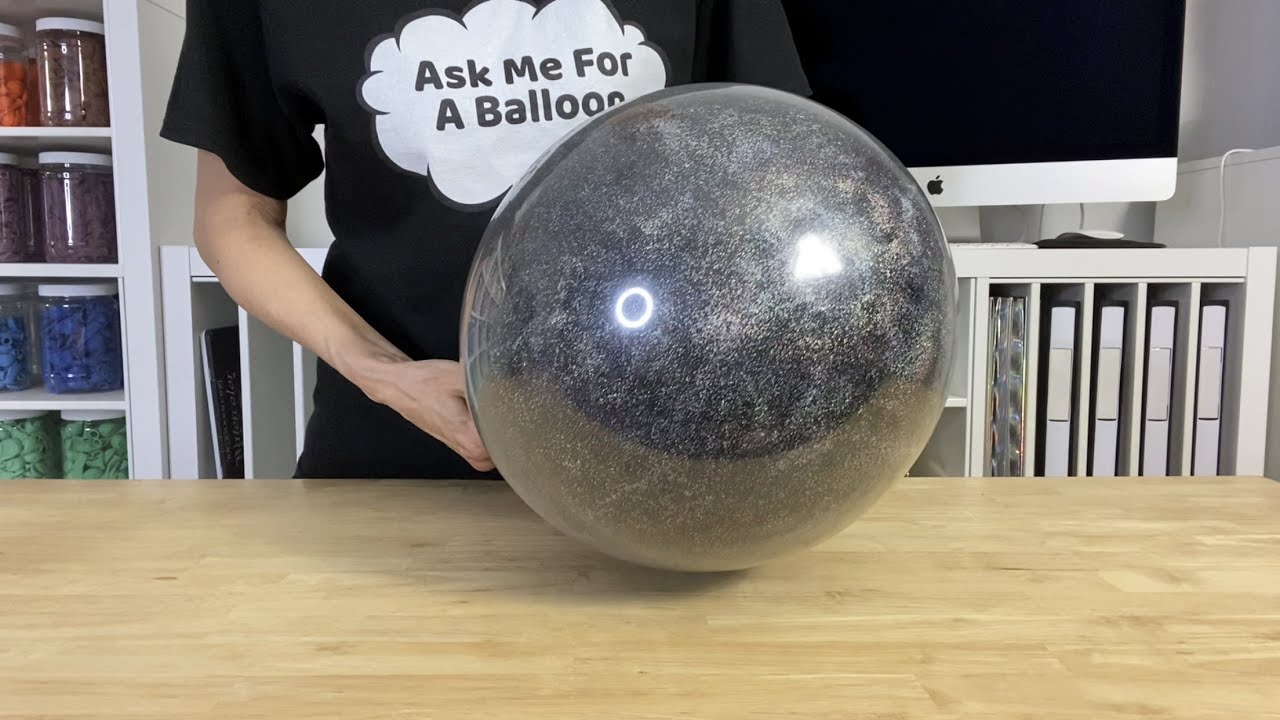 Double Stuffed Diamond Glitter Balloon