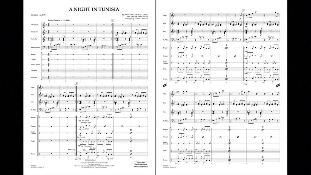 A Night In Tunisia arr. Diane Downs and Rick Mattingly