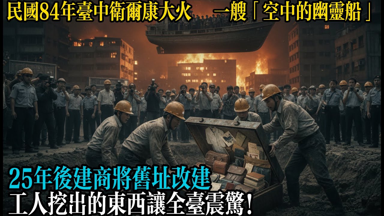 民國84年臺中衛爾康大火  一艘「空中的幽靈船」25年後建商將舊址改建,工人挖出的東西讓全臺震驚！#故事