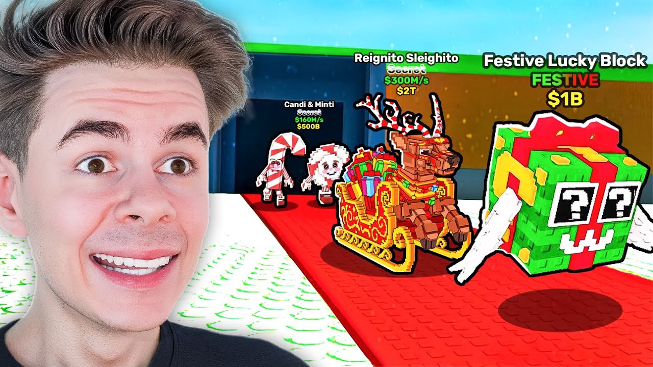 🔴 NOUL UPDATE &bdquo;POLUL NORD&rdquo; + Festive Lucky Blocks &icirc;n Steal a Brainrot!