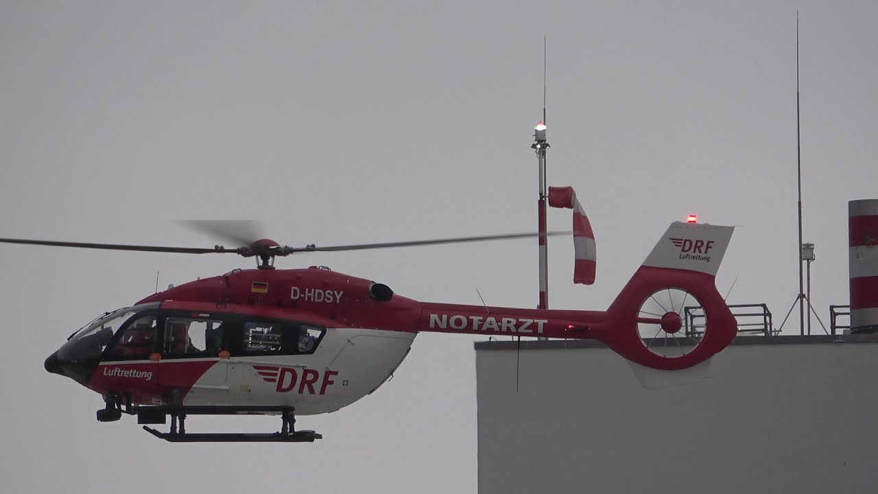ITH Christoph Thüringen D-HDSY DRF Luftrettung startet an UKB am 08.04.22 + RTW 2 BF Bonn RW 4