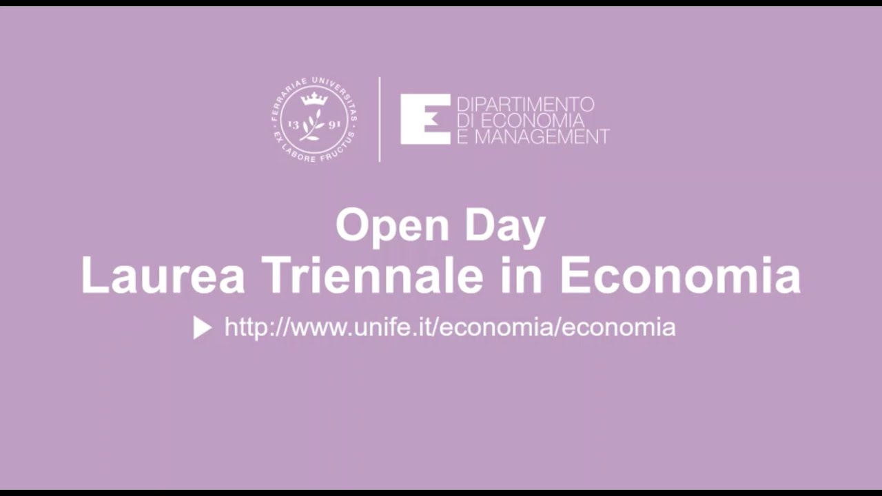 ECONOMIA | Corso di Laurea Triennale | Open Day virtuale