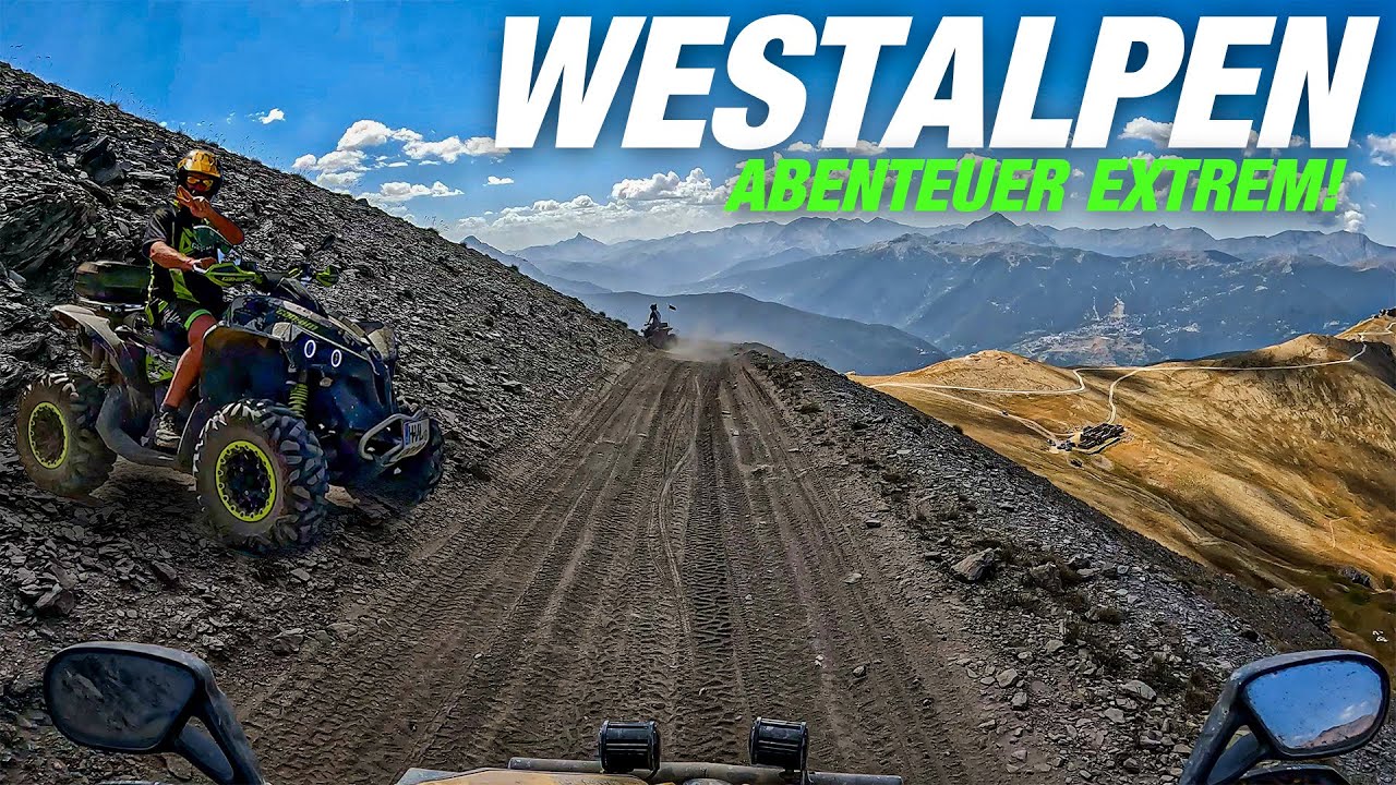 Extrem-Abenteuer in den Westalpen - QUAD Überquerung durch steile Geröll Pisten