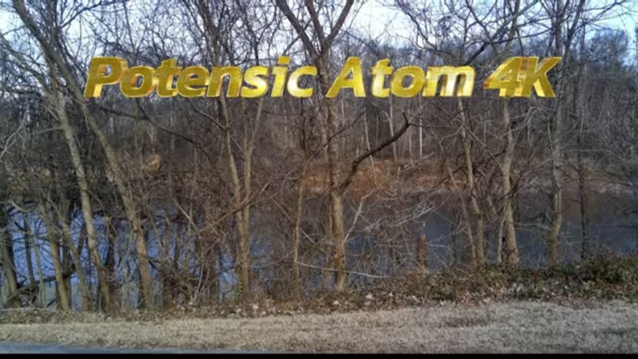 Potensic Atom Drone footage, Roanoke river, NC Weldon Boat Ramp, Little River on a cloudy day.