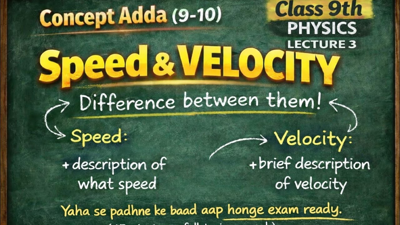 Class 9th | chapter 1 | Speed and Velocity| and difference between them| Easy handwritten notes|