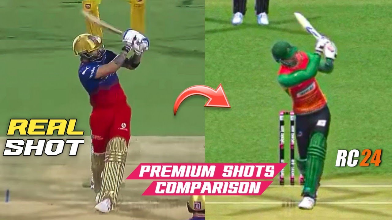RC24 🏏 - All New 65+ Premium Shots Comparison 🔥 | REAL vs RC24 | With Shot Map Codes | Part - 1