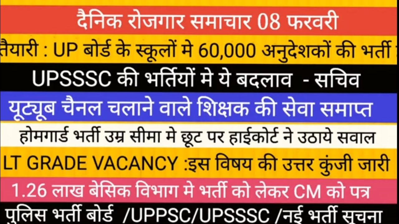 अनुदेशकों की 60000 भर्ती LT GRADE उत्तर कुंजी जारी UPPSC/UPSSSC नई भर्ती सूचना