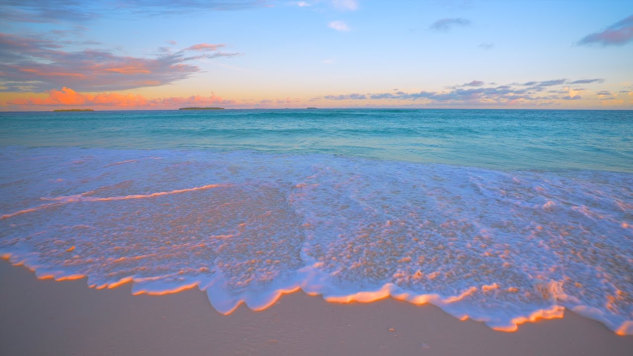 Ocean 4K (12 HOURS) 🏝 Pacific Island Paradise in Maldives