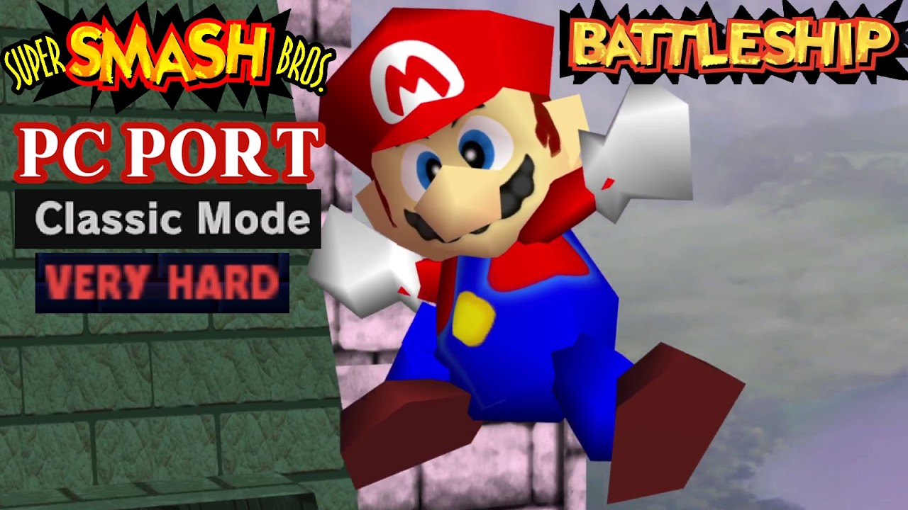 Super Smash Bros. PC Port - Classic Mode Gameplay with Mario
