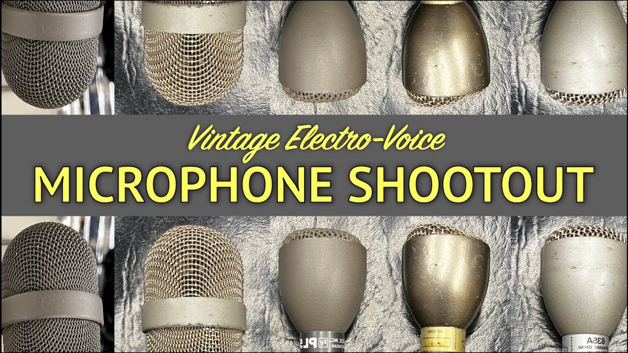 Vintage Electro Voice Mic Shootout- 635a, PL5, DS35, PL95 + Shure545sd,TelefunkenM80, BehringerSL75c