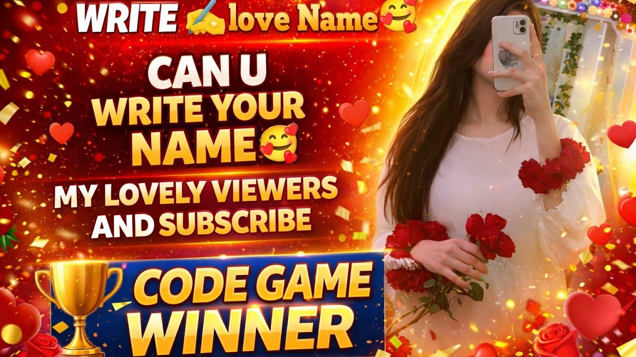 Can u😍 write ✍️ your name OnLy juST 5 second 🔥 🔥 my lovely viewers and subscriber 🥰😘 Code gaming 🔥