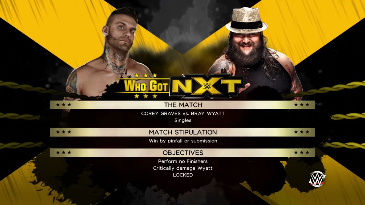 WWE 2K15 - Match #2 - Corey Graves vs Bray Wyatt [Who Got NXT] (1080p)