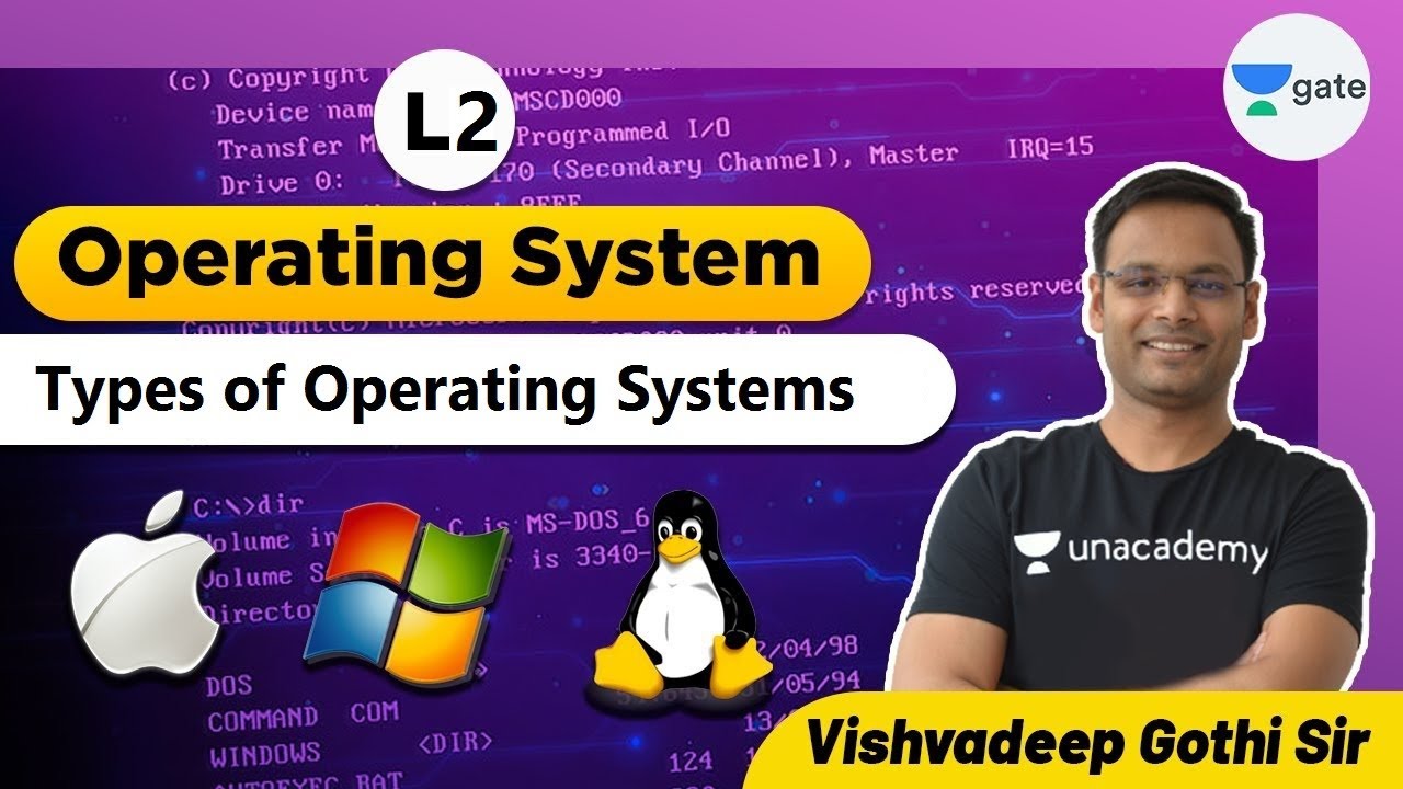 Types of Operating Systems | L 2 | Operating System | GATE 2022  #VishvadeepGothi
