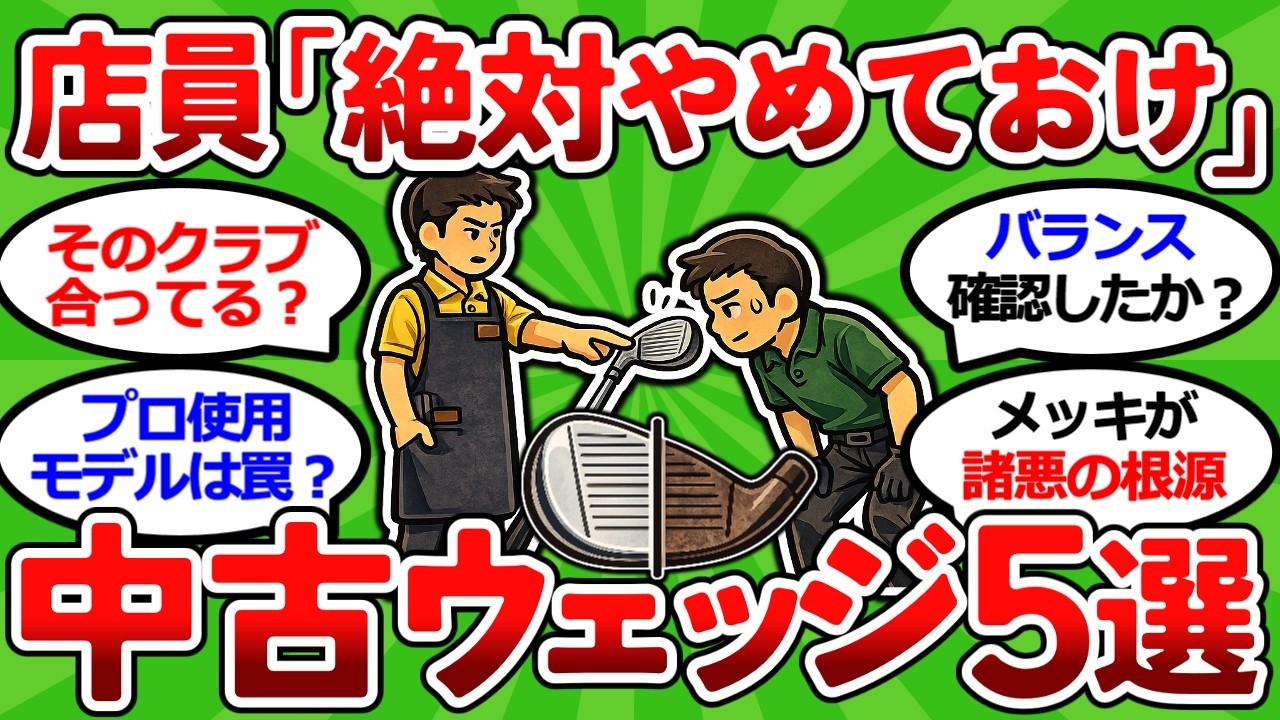 【2ch面白いスレ】元店員が「絶対にやめておけ」という中古ウェッジ５選　絶対に知っておいた方が良い見分け方【ゴルフ ゆっくり解説】