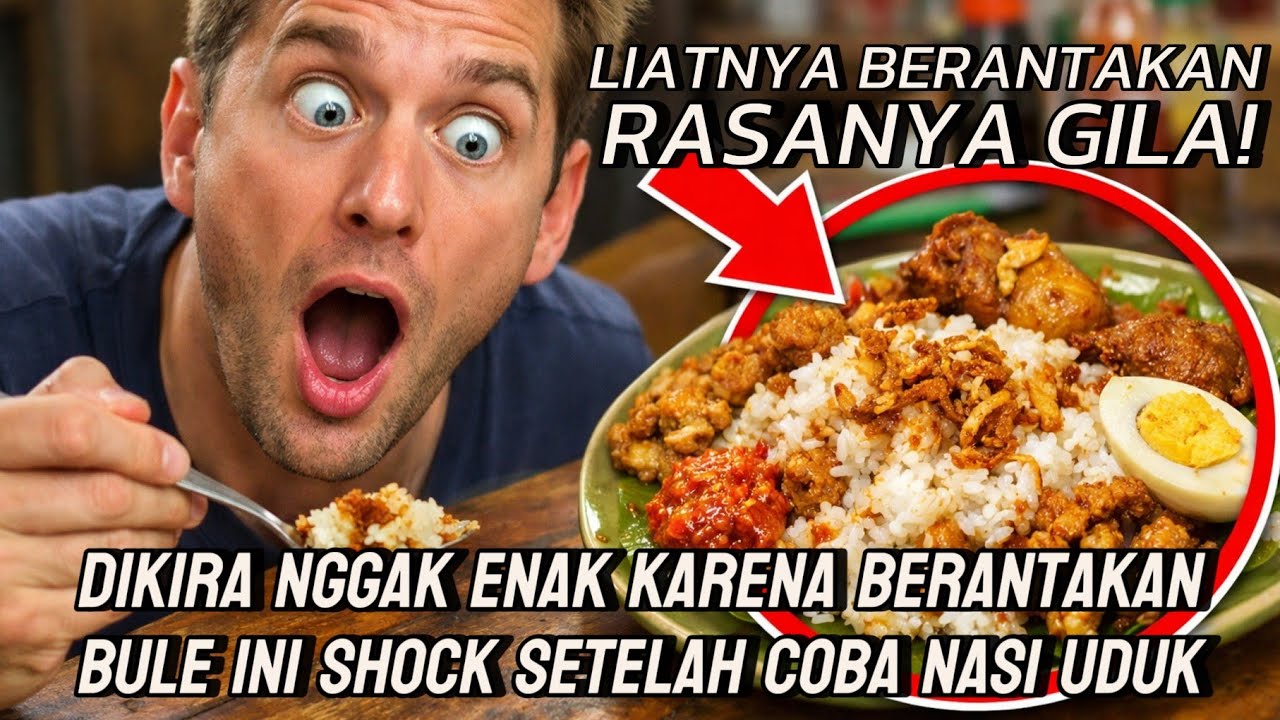 Dikira Acak-acakan dan Nggak Enak, Ekspresi Bule Ini Berubah Total Usai Makan Nasi Uduk