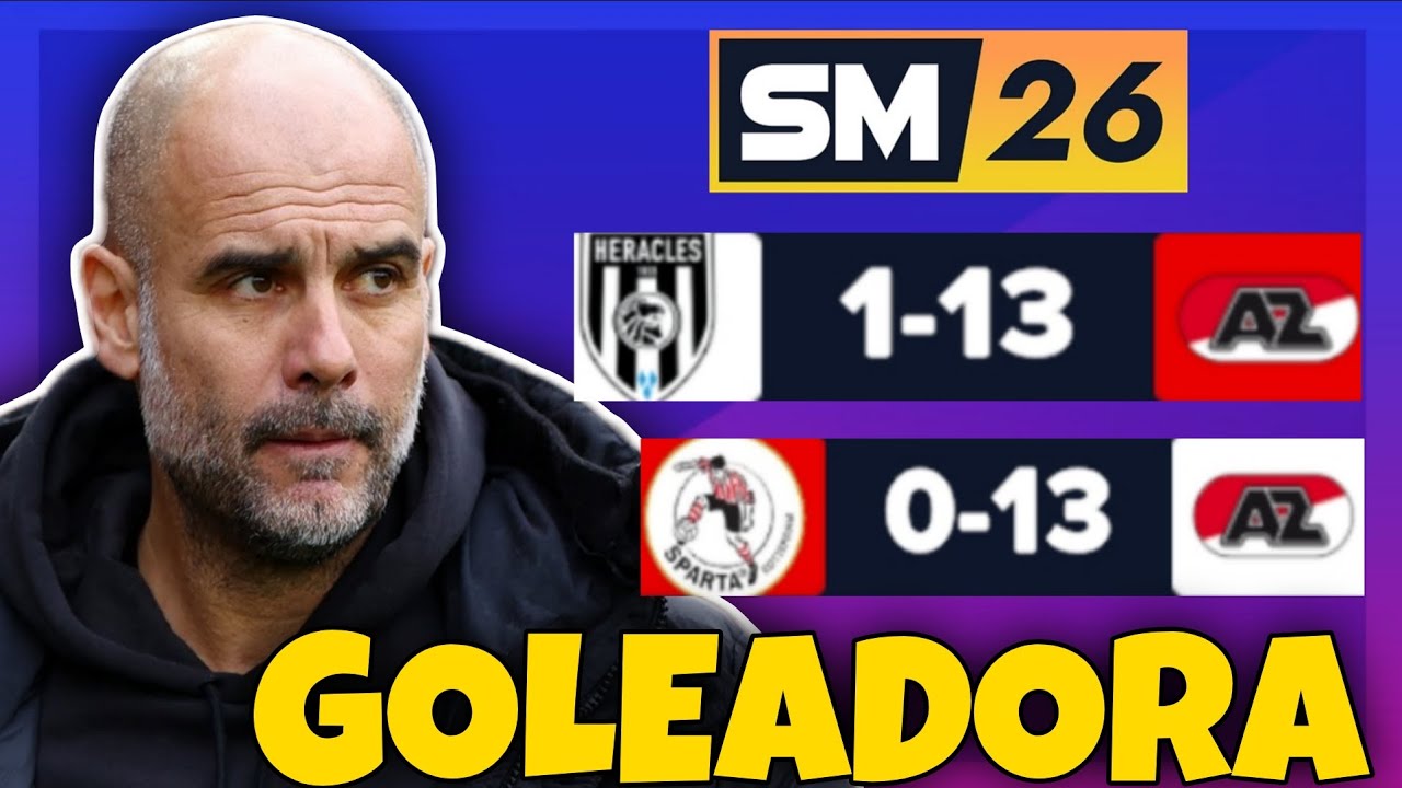 SM26 - Tática 4.2.4 GOLEADORA feita no Az Alkmaar - +400 GOLS 