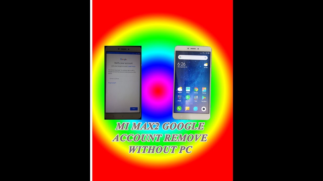 how to remove gmail account from mi max 2