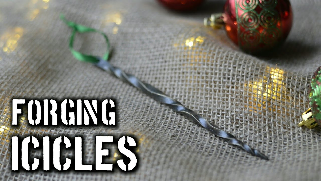 Forging Icicle Ornaments for Our Tree