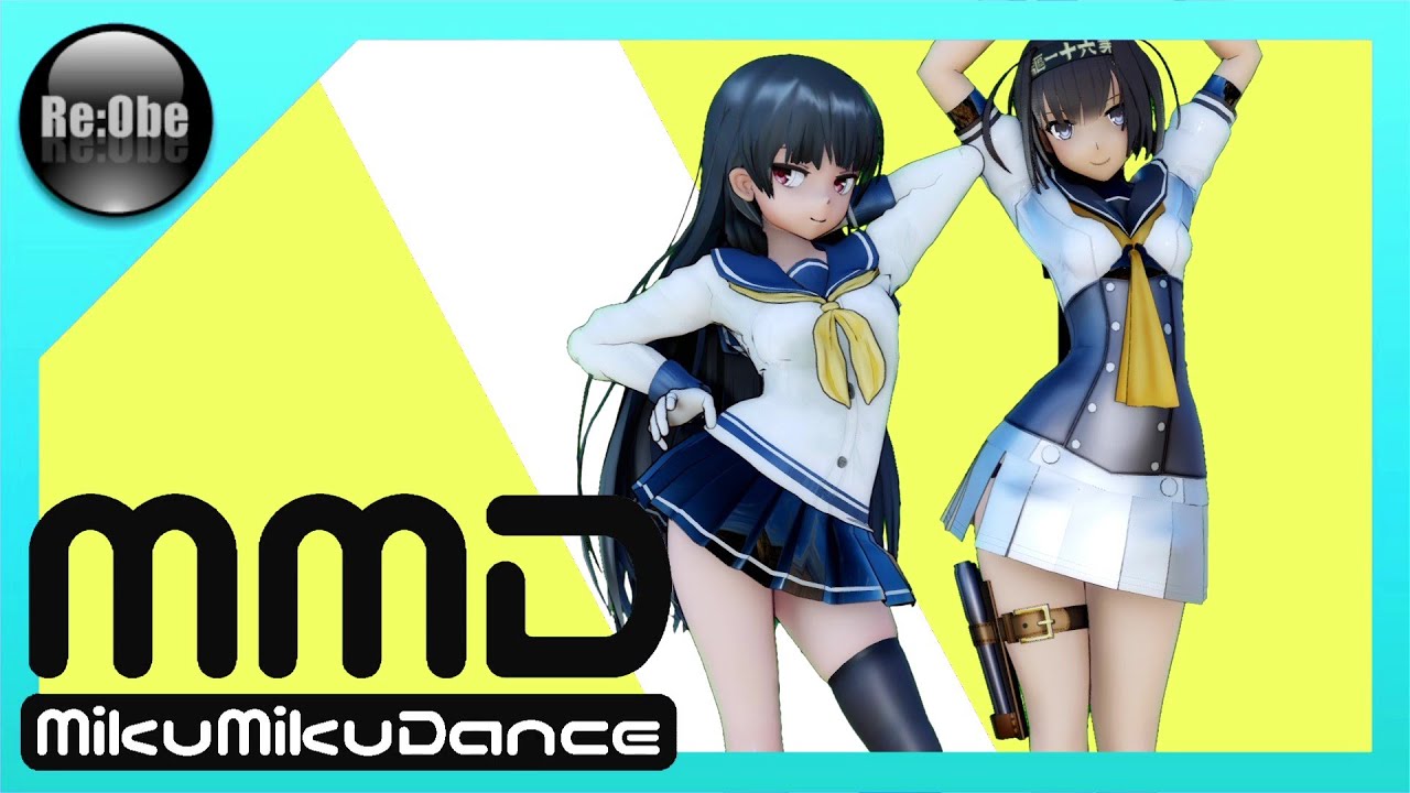 【MMD艦これ】磯風VS秋月のキャットファイト【格闘アクション】