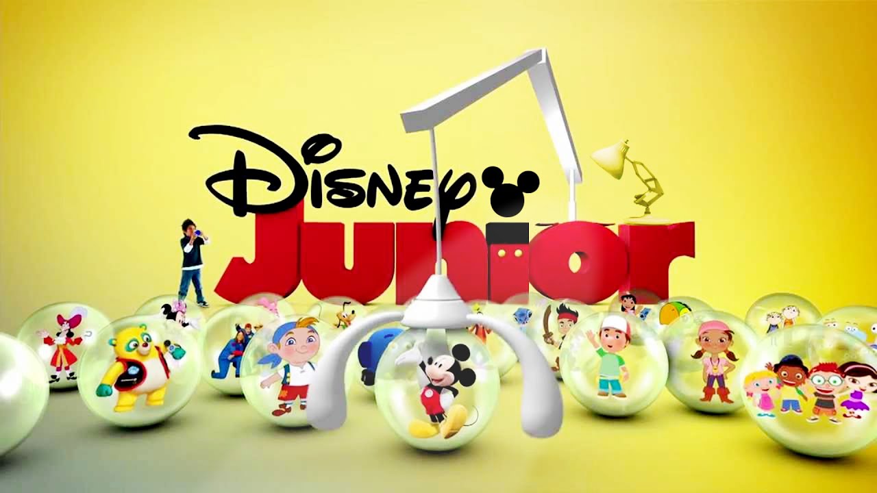 Disney Junior Logo With Cartoon Characters Spoof Luxo Lamp