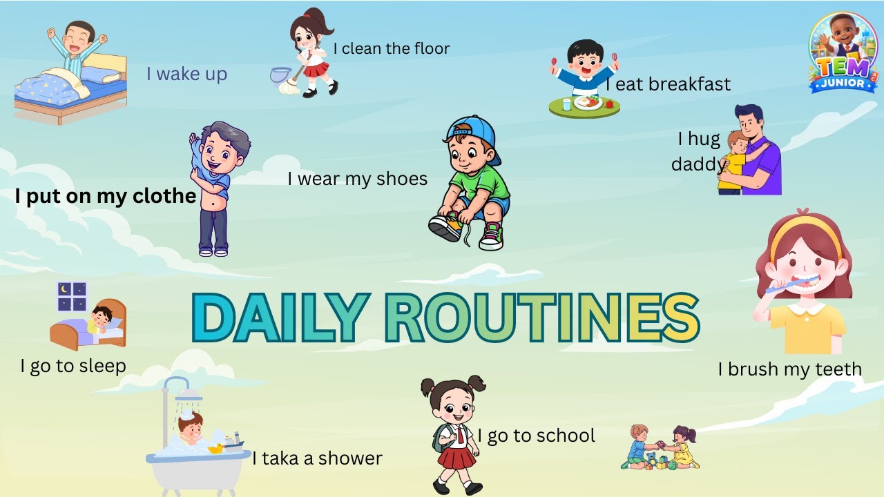 Learn Daily Routine with Tem | Kids Morning to Night Routine for Children