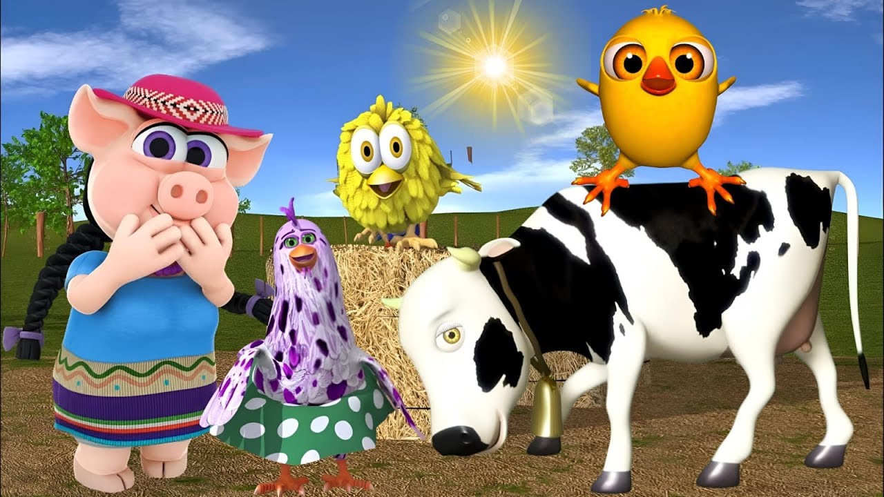 El Pollito pío 3d - el Toro y el Tractor de la Granja Part#1237-el Pollito y el Tractor de la Granja