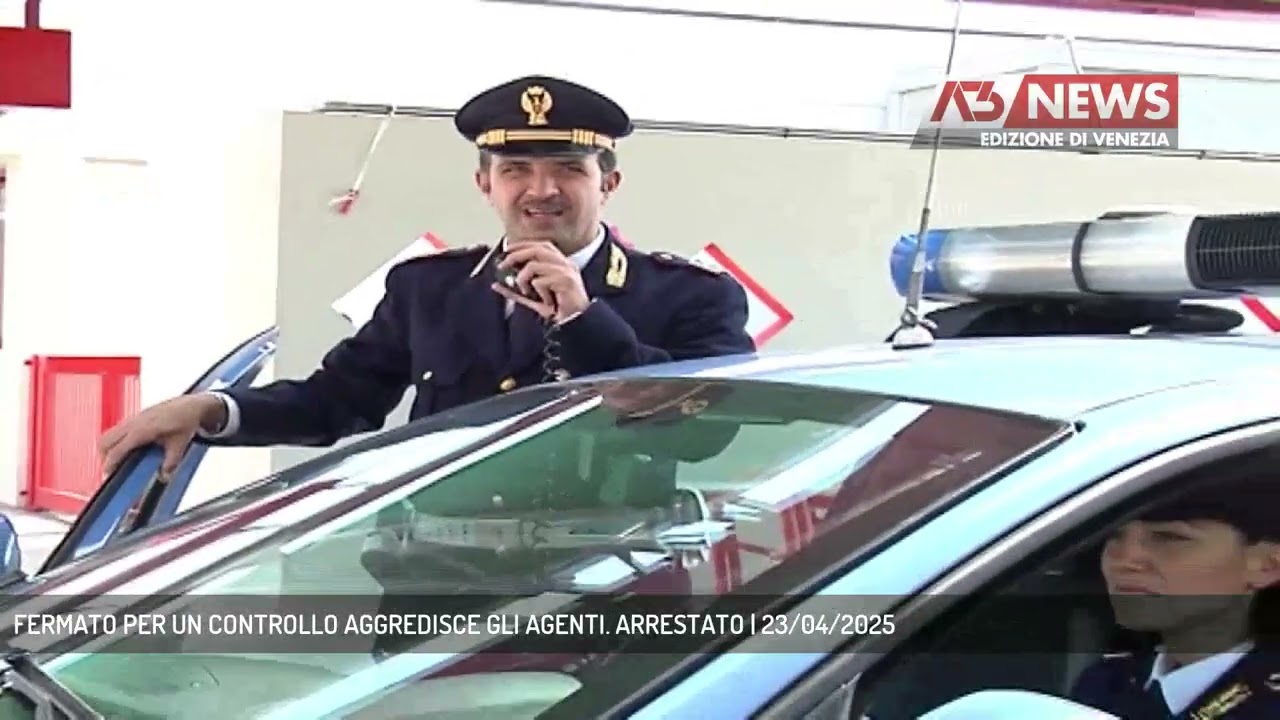 FERMATO PER UN CONTROLLO AGGREDISCE GLI AGENTI. ARRESTATO | 23/04/2025