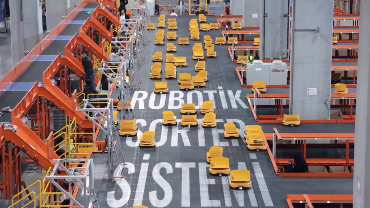 Libiao Robotics Launches Yellow Robot Sorting at Turkey's Largest B2B Platform!⚡️