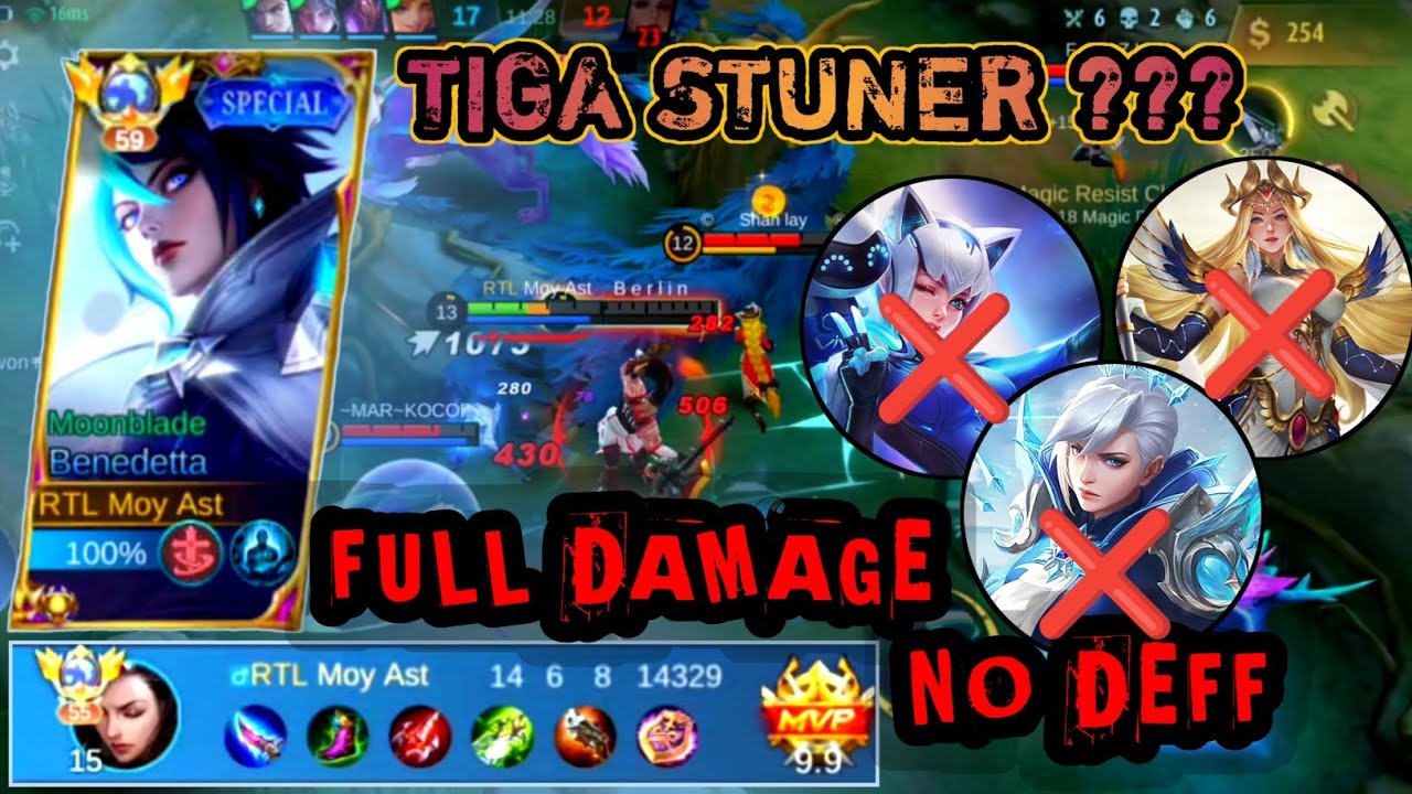 TOP GLOBAL BENEDETTA BUILD FULL DAMAGE | GAMEPLAY ALL STUNE FOR ME ??? | Mobile Legends