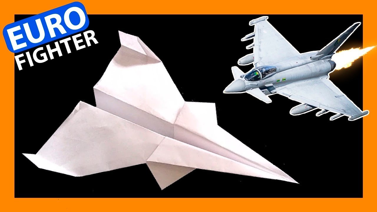 Como hacer un AVION DE PAPEL de GUERRA Sencillo EUROFIGHTER que Vuele Mucho | FÁCIL | Paso a Paso