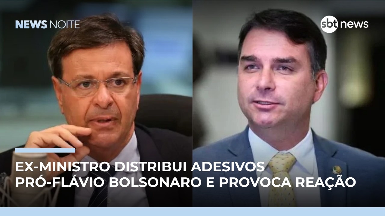 Ex-ministro distribui adesivos pró-Flávio Bolsonaro para 2026 e provoca reação | #NewsNoite