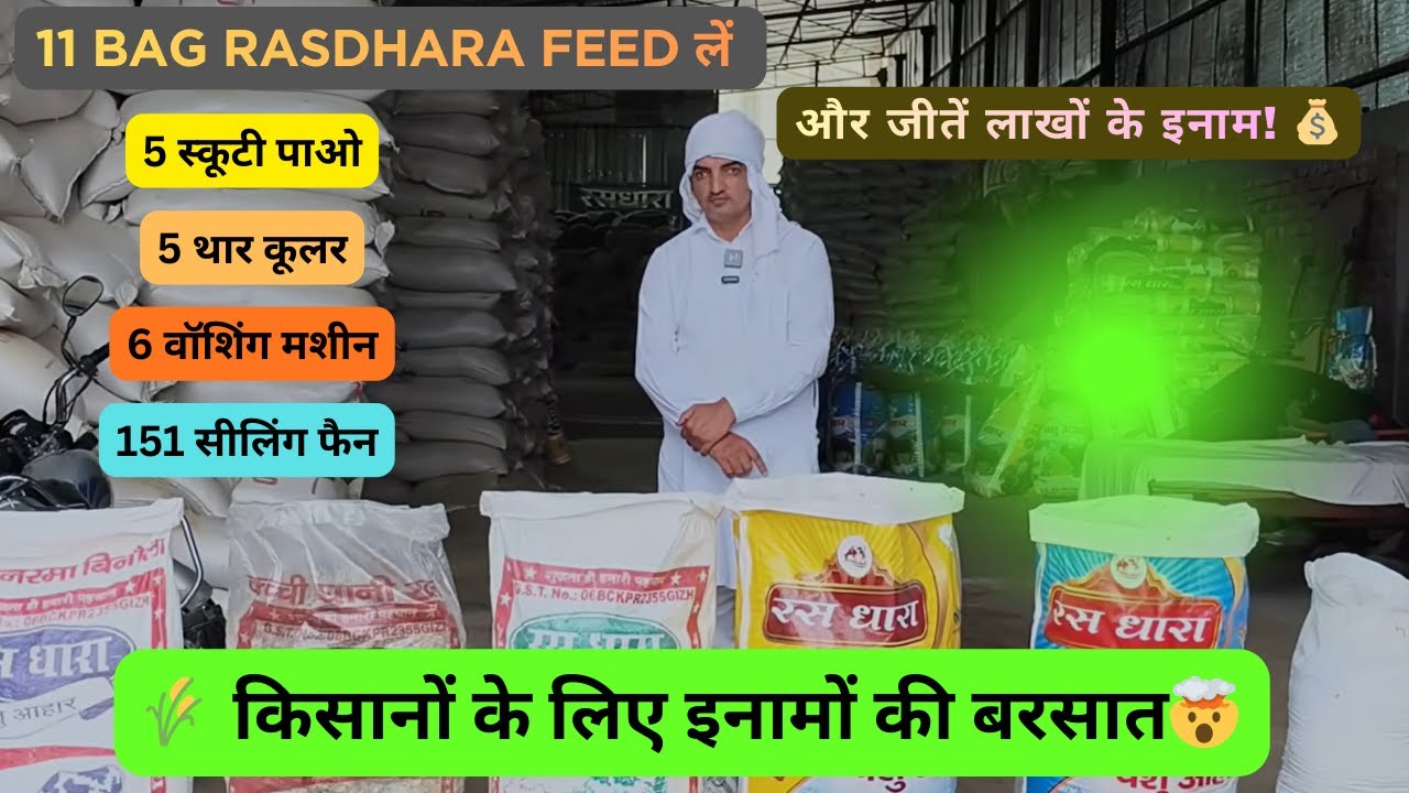 🌾 रसधारा ऑफर  सिर्फ 11 बैग पर जीतें लाखों के मेगा इनाम 🏆 | किसान स्पेशल 🚜#farming #dairyfarming