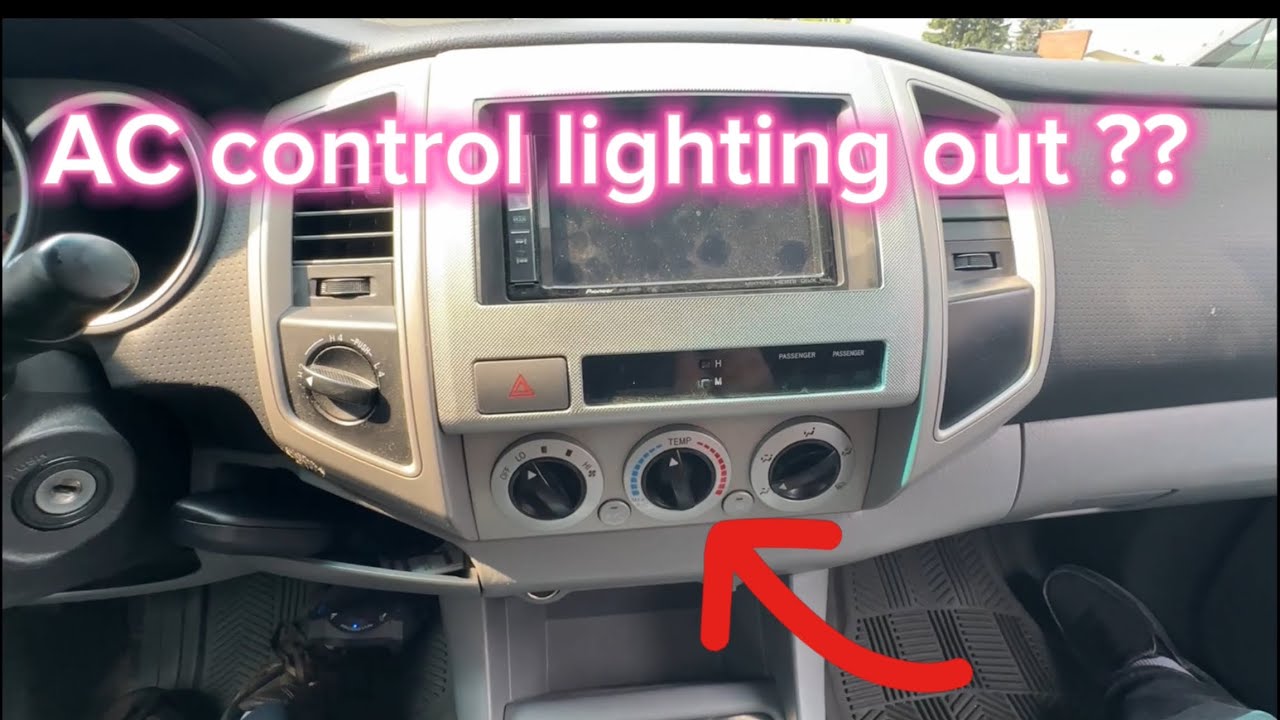 2010 Toyota Tacoma climate control lighting bulbs replacement