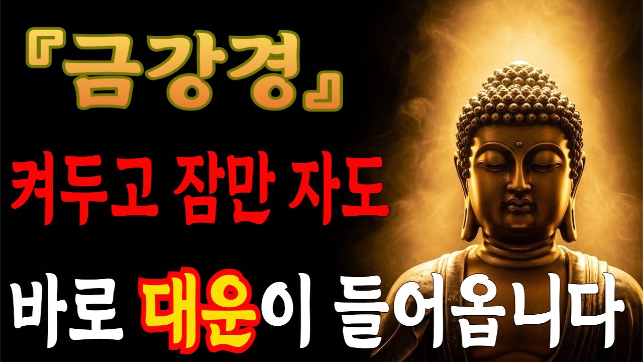 자면서 켜두기만 해도 재물운이 터집니다｜가정에 억만금 재물이 쏟아집니다｜부처님 말씀｜금강경 | 재물운 기도｜금전운 명상