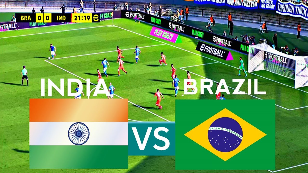 🇳🇪 INDIA vs BRAZIL 🇧🇷 | International Football Match 2025 | Efootball Ultra HD 4k Gameplay 