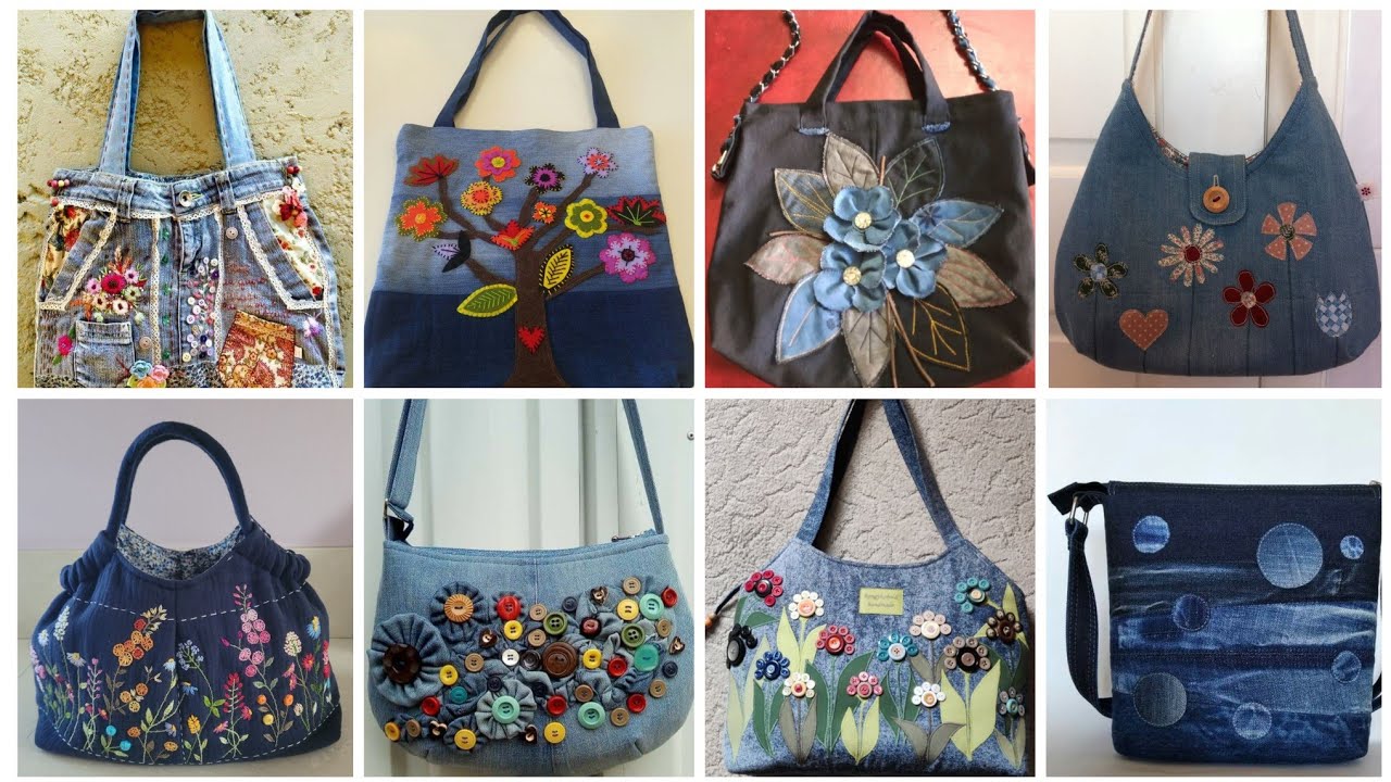 Best recycle old jeans bags purse ideas for womens 