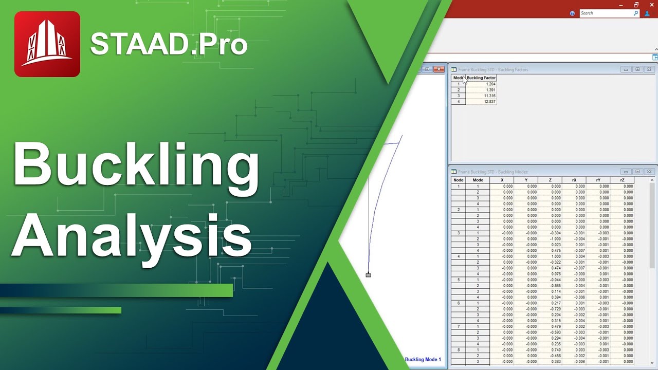 Performing an Advanced Buckling Analysis in STAAD.Pro