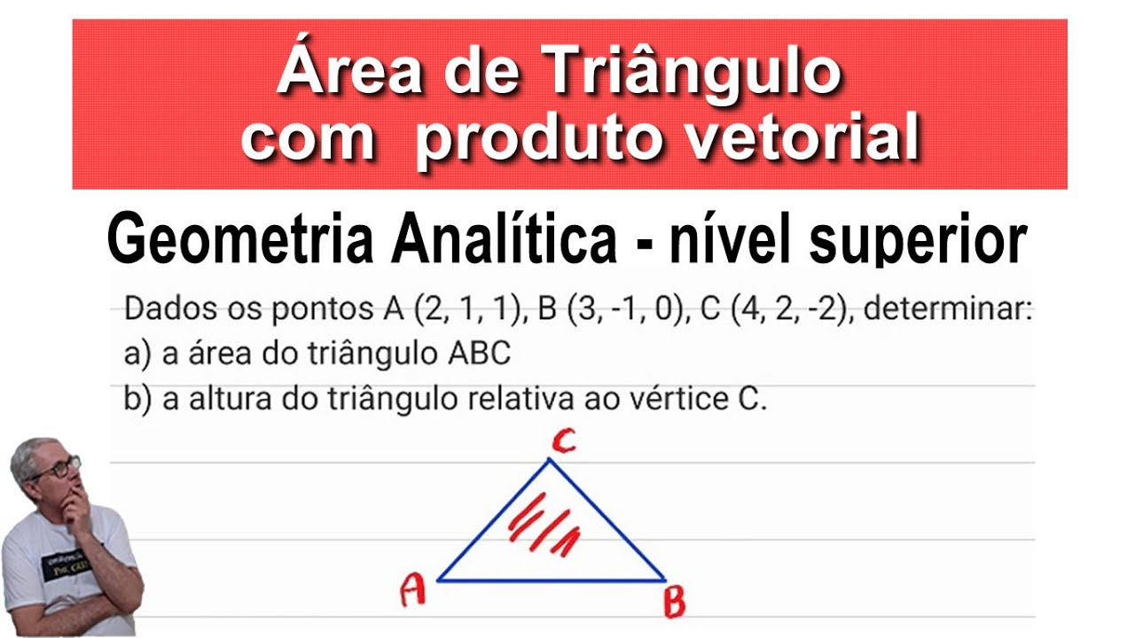 GRINGS - ÁREA DE TRIÂNGULO COM PRODUTO VETORIAL - GEOMETRIA ANALÍTICA