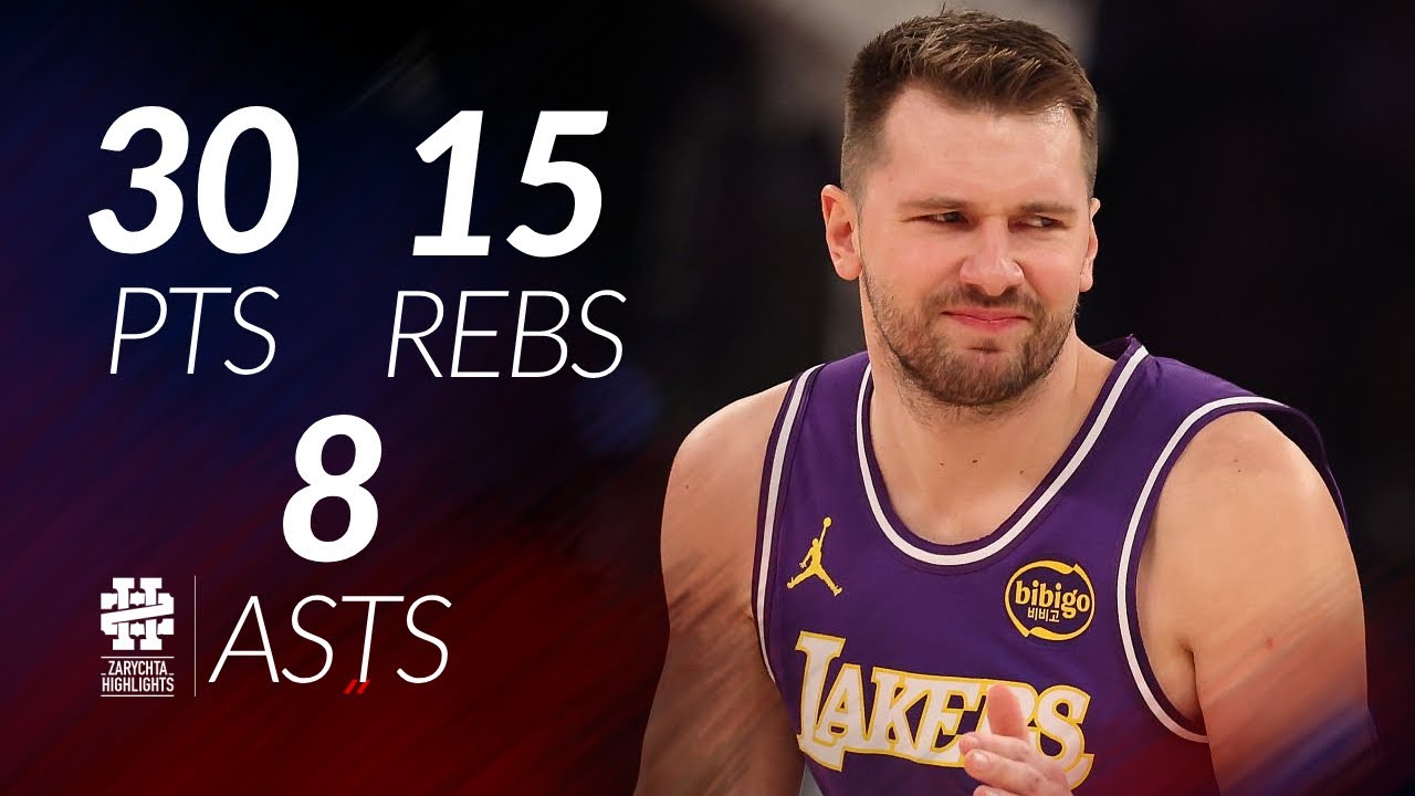 Luka Doncic 30 pts 15 rebs 8 asts vs Knicks 25/26 season