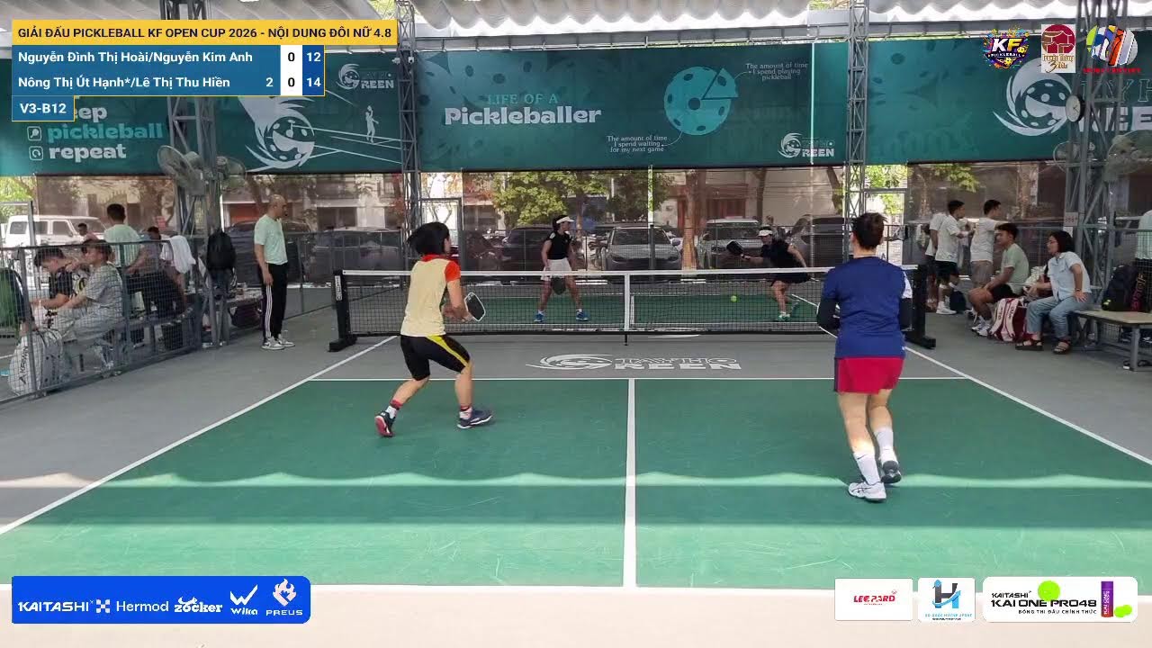 LIVE | GIẢI ĐẤU PICKLEBALL KF OPEN CUP 2026 - NỘI DUNG ĐÔI NỮ 4.8 | V3-B12