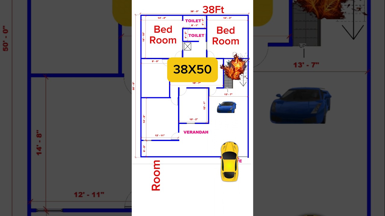 38*50 House Plan East Facing | 38 By 50 House Plan | 38 By 50 Ka Naksha | 38 50 House Plan #shorts