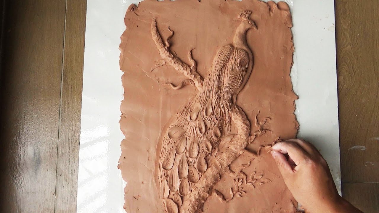Easy Clay Sculpting Tutorial, How to Make PERFECT Peacock 3D Art