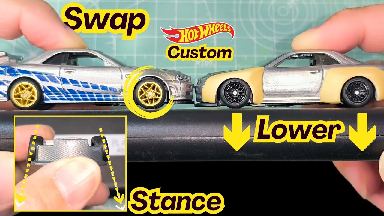 1/64 Swap Lower Stance Wheels | The Secret of STANCING Hotwheels Change Wheels 换轮 低趴 倾角 一个视频教会你如何换轮。