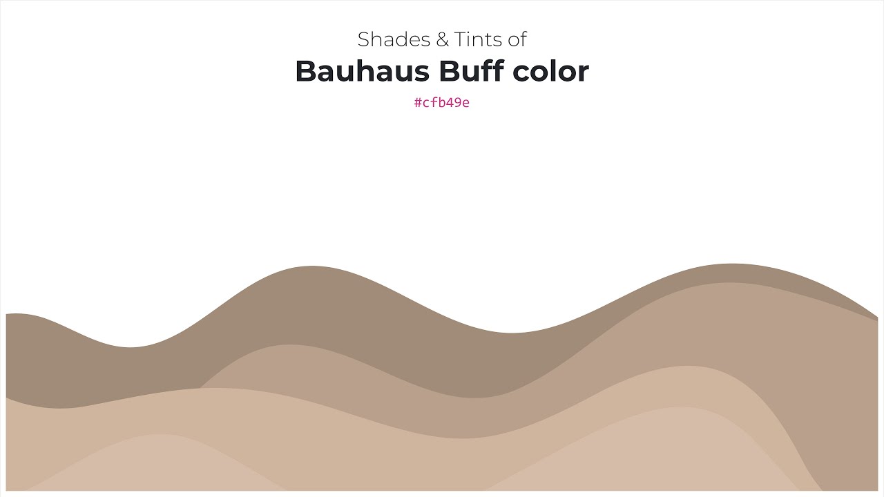 Shades & Tints of Bauhaus Buff color #cfb49e A Warm Brown color #b8a08c #a18c7a #d4bca8 #d9c4b3