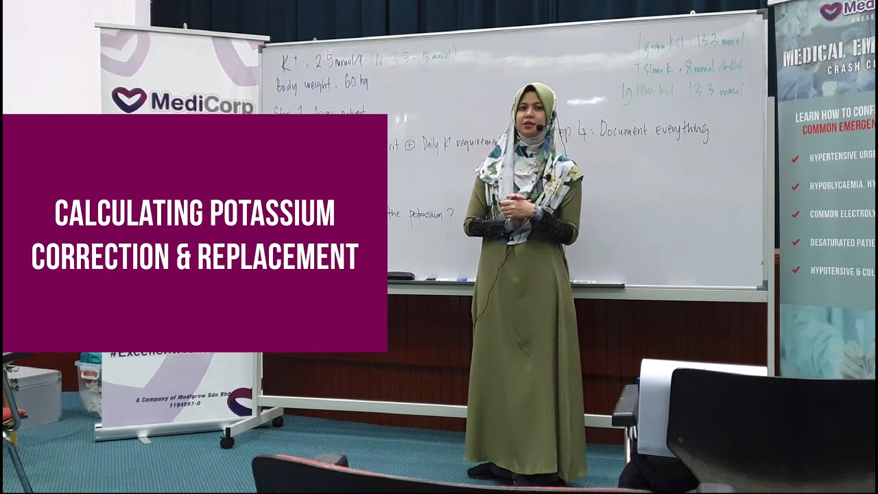 Calculating potassium correction& replacement