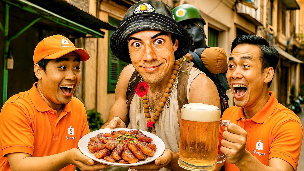Shopee Gave Me Free Dog Meat And Beer 🇻🇳 | Shopee Mời Ăn Thịt Chó
